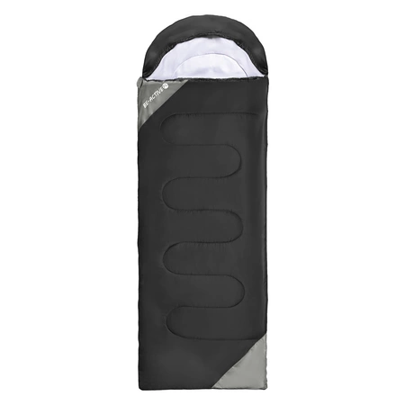 Śpiwór turystyczny kołdra - lekki ciepły czarny + pokrowiec