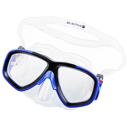 Okulary maska do nurkowania pływania snorkelingu niebieskie dla dzieci i młodzieży