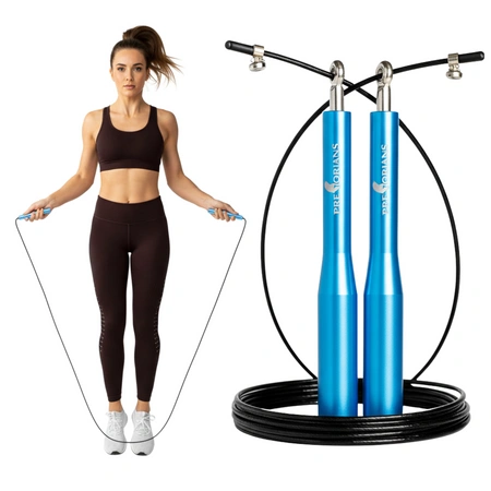 Skakanka regulowana z łożyskami niebieska Pretorians