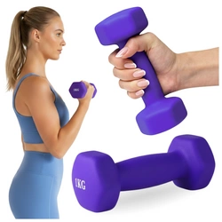 Hantla neoprenowa 1kg ciężarek fitness żeliwny do ćwiczeń