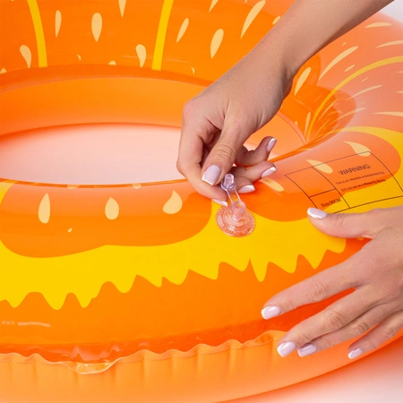 Koło dmuchane 90cm pomarańcza - kółko do nauki pływania