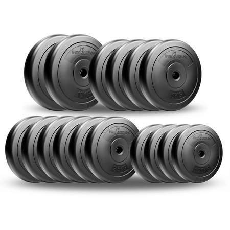 Zestaw do ćwiczeń 97kg z ławką treningową PH102 sztangą / gryfem prostym 180 cm, gryfem lekko łamanym 120cm,  obciążeniem 60 kg i hantlami