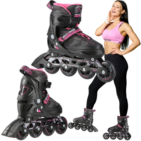 Łyżworolki NA11002 Nils Extreme czarno-fioletowe roz. L