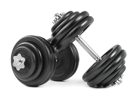 Zestaw hantli żeliwnych 2x30kg regulowane
