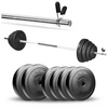 Zestaw do ćwiczeń 27kg z gryfem prostym 180 cm i nakładem obciążeń
