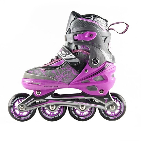 ROLKI NILS EXTREME NA0329 A regulowane 34-37 fioletowe M