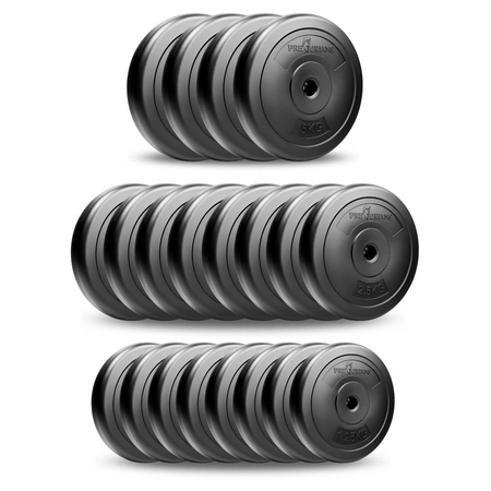 Zestaw do ćwiczeń 55kg - z gryfem łamanym 120 cm, nakładem obciążeń i hantlami