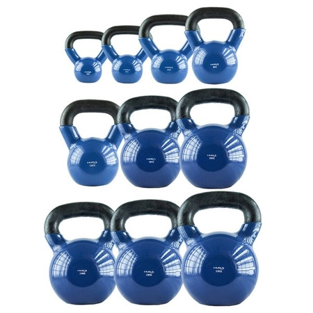 Kettlebell 6kg żeliwny pokryty winylem KNV06 blue hms