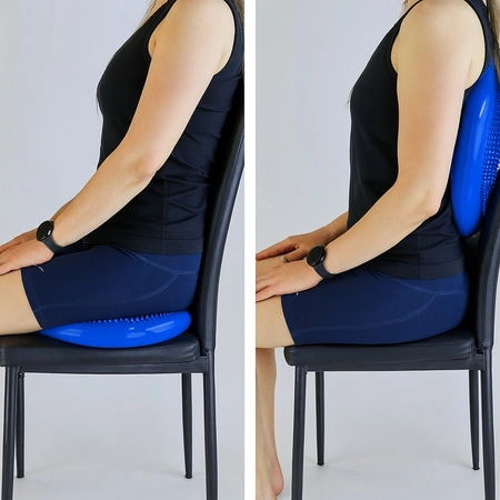 Poduszka sensoryczna dysk korekcyjny do ćwiczeń niebieska