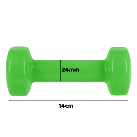 Hantle żeliwne 2 × 1 kg – zestaw hantli do ćwiczeń w domu