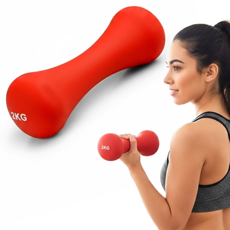 Ciężarek żeliwny pokryty neoprenem 2kg DB6007 Pretorians