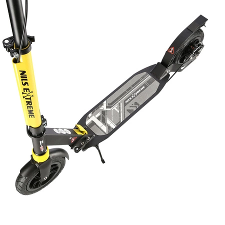 Hulajnoga HM208T czarno-żółta pompowane koła