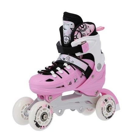 NH10905A łyżwy/rolki/wrotki 4w1 różowe L Nils Extreme