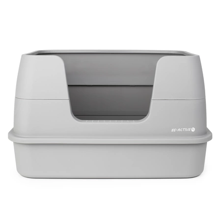 Kuweta dla kota z łopatką – duża szara z wysokimi ściankami