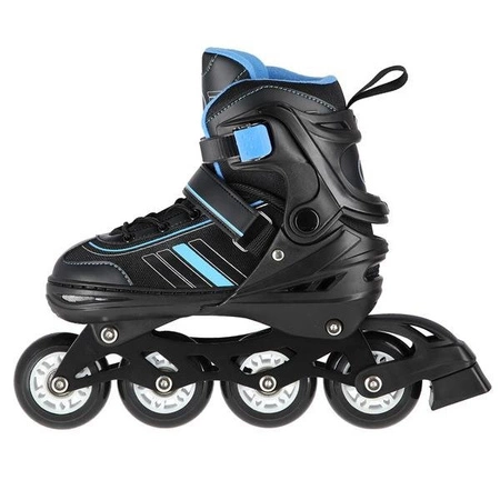 Rolki 2w1 czarno-niebieskie łyżworolki NH18191 Nils Extreme M
