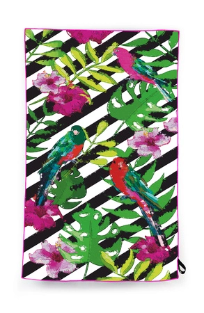Ręcznik szybkoschnący z mikrofibry 180x100cm Papugi
