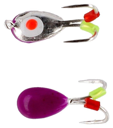PRZYNĘTA - ICE BUG rozm. 4mm - FIOLETOWO SREBRNY - op.4szt.