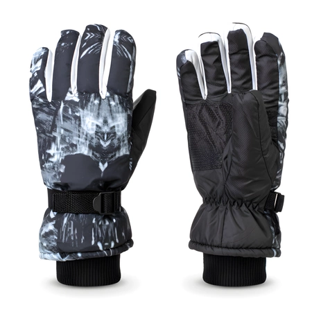 Rękawice narciarskie zimowe na deskę narty rozmiar L dłoń 21 cm szare