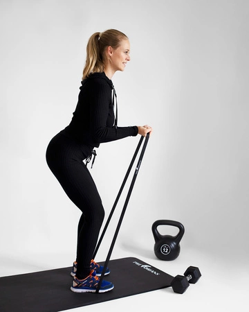 Guma fitness taśma 21mm 16-32kg czarna