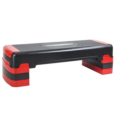 Step do aerobiku 3 stopniowy regulowany czarno-czerwony HMS AS005