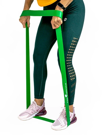 Guma fitness taśma 45mm 23-55kg zielona