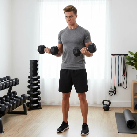 Hantla Hex 10kg ciężarek ogumowany