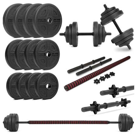 Sztanga 2w1 hantle - zestaw 20 kg Pretorians