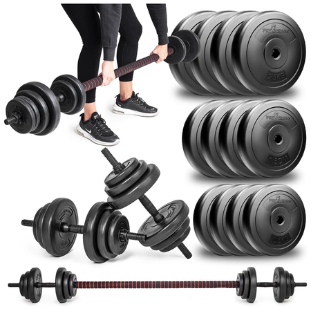 Zestaw 20 kg sztanga 2w1 hantle Pretorians