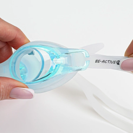Okulary do pływania nurkowania snorkelingu pływackie błękitne dla dzieci i młodzieży