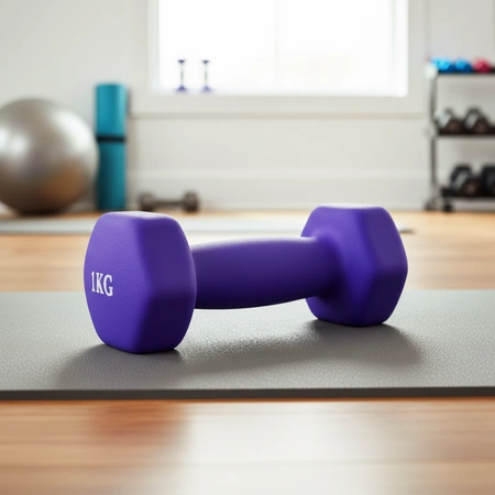 Hantla neoprenowa 1kg ciężarek fitness żeliwny do ćwiczeń