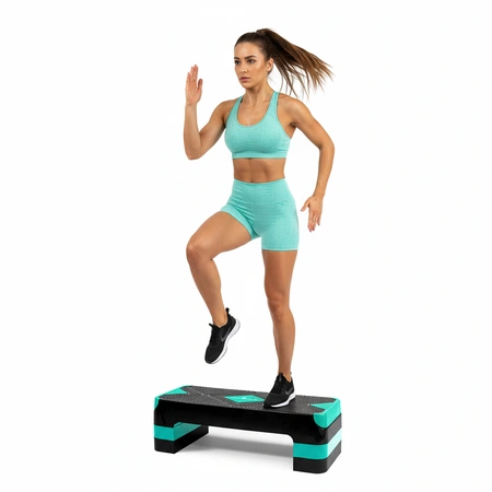 Step do aerobiku 3 stopnie regulowany miętowy AC3 Pretorians