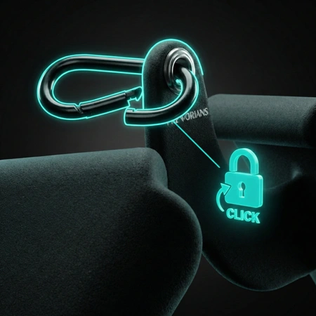 Uchwyt do atlasu wyciągu górnego i dolnego wąski ogumowany