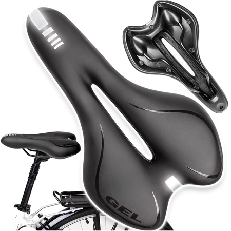 Siodełko rowerowe wąskie sportowe miękkie żelowe wygodne wentylacją