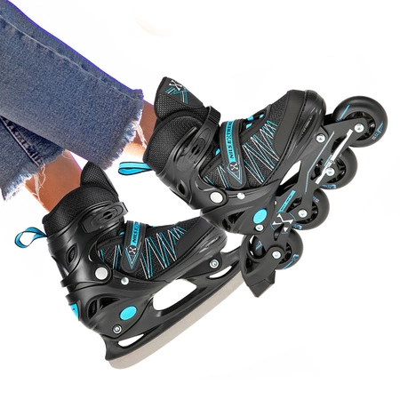 Łyżworolki NH11912 2w1 niebieskie rozmiar M Nils Extreme