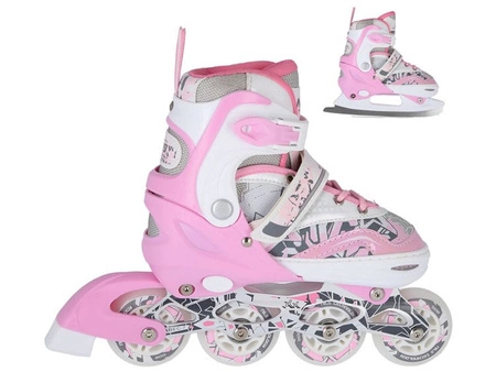 Łyżwy/rolki 2w1 NF10927A jasnoróżowe M Nils Extreme