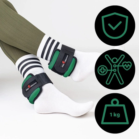 Obciążniki ciężarki na nogi kostki ręce nadgarstki 2x1kg Pretorians