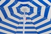 Parasol ogrodowy plażowy składany na balkon 180cm Paski biało-niebieskie + kotwa