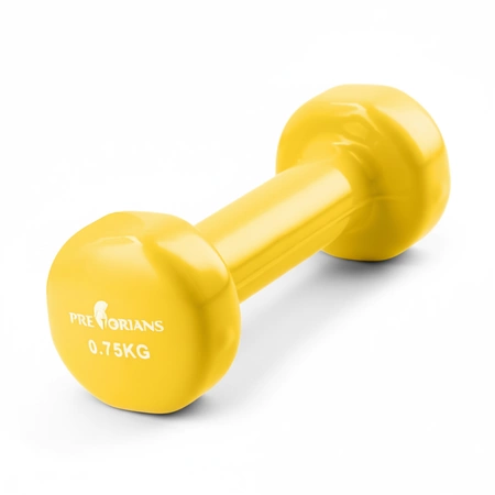 Hantelek żeliwny 0,75 kg ciężarek winylowy Pretorians