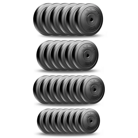 Zestaw do ćwiczeń 156kg z ławeczką treningową PH 2132 sztangą prostą 180 cm, gryfem 120 cm łamanym, zestawem obciążeń 120 kg i hantlami