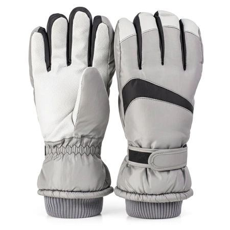 Rękawiczki narciarskie zimowe na snowboard narty M/L szare