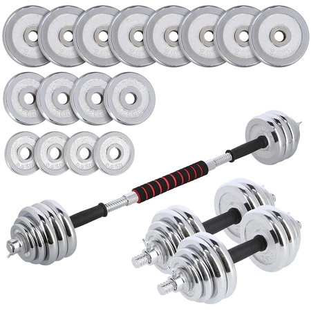 Zestaw hantli chromowanych 2x15 kg NE-CH30