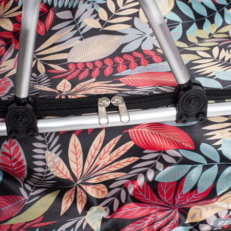 Kosz termiczny 30l składany na piknik i zakupy - wzór czerwone liście