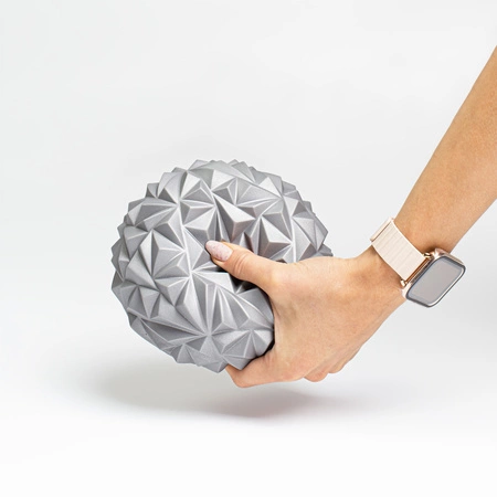 Półkula sensoryczna półjeżyk do rehabilitacji masażu srebrna