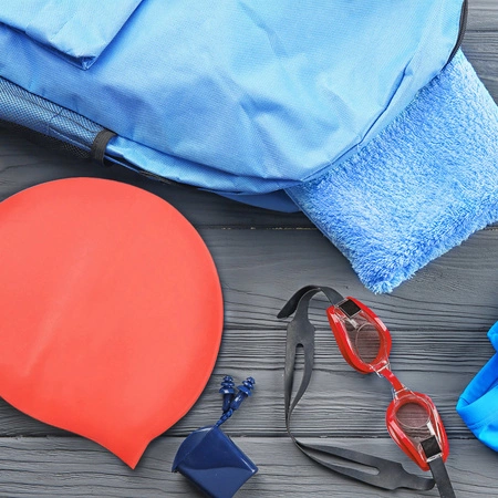 Czepek silikonowy na basen pływacki kąpielowy CP2 pomarańczowy