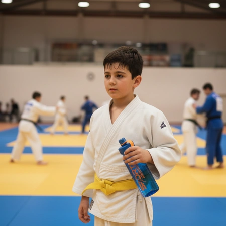 Butelka na wodę bidon sportowy na siłownię trening 1,1l niebieska