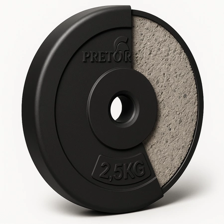 Zestaw obciążeń 60kg Pretorians - obciążenia 2x 10kg, 4x 5kg, 6x 2.5kg, 4x 1.25kg