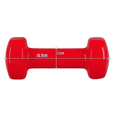 Hantelek żeliwny 2 kg winylowy Pretorians