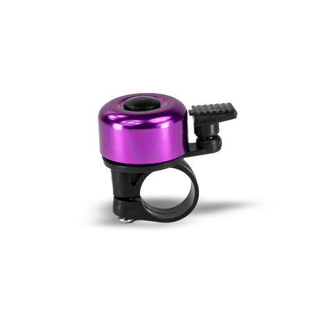 Dzwonek rowerowy dla dzieci dorosłych aluminiowy głośny DR5 fioletowy