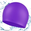 Czepek silikonowy na basen pływacki kąpielowy CP3 fioletowy