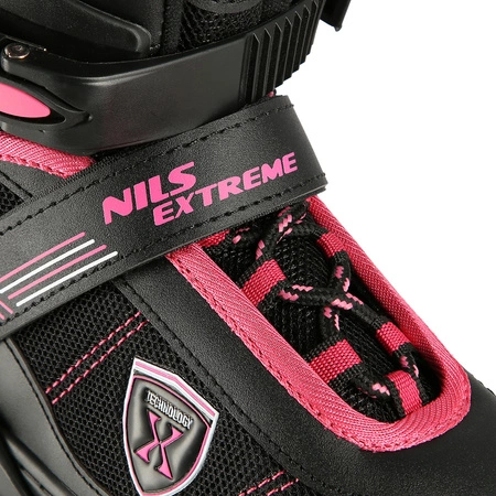 Łyżworolki NA19088 czarno-różowe Nils Extreme rozmiar M